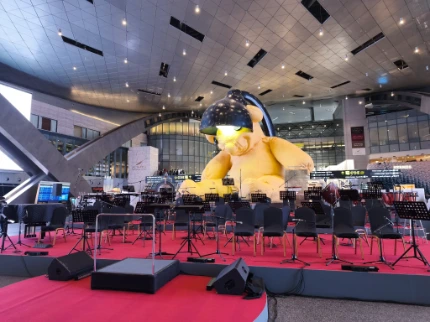 The AI Maha Lounge South Node Is Near The Iconic Lamp