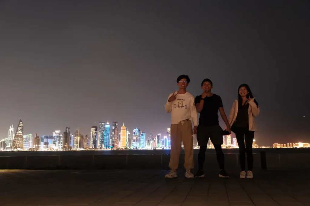 The night view of Doha Skyline