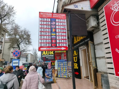 Exchange shop is everywhere in Moldova