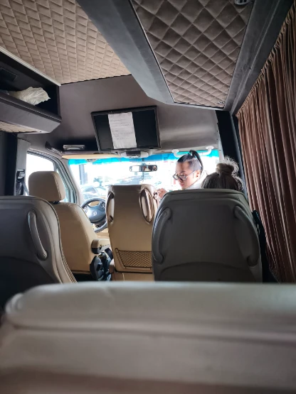 Inside the minibus to Bender