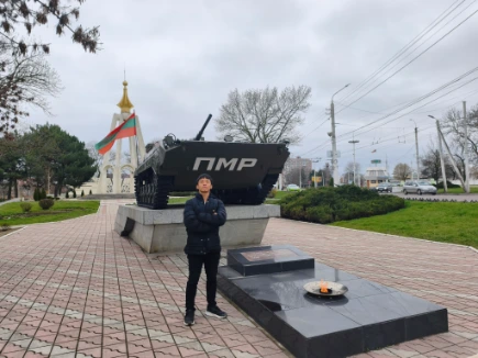 The tank in Memorial of Remembrance and Sorrow