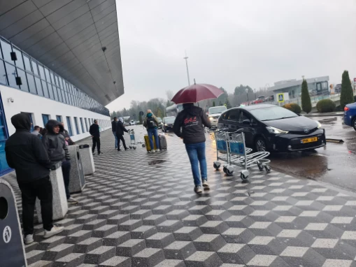 Outside the Chisinau Airport