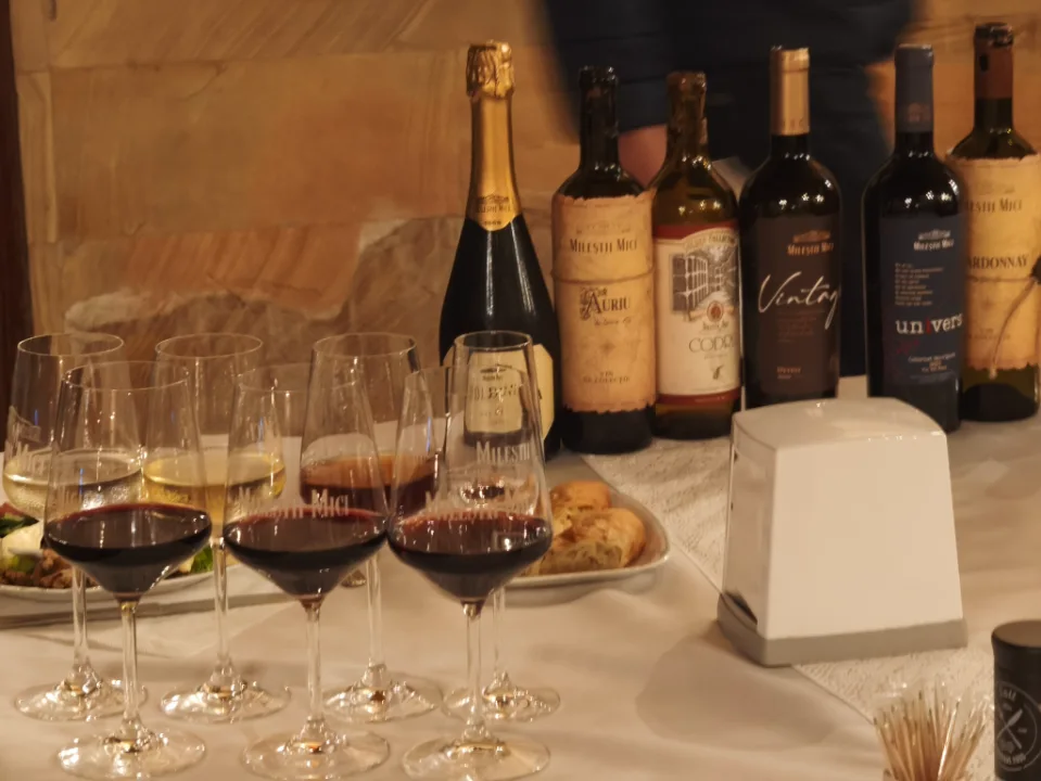 The wine testing session