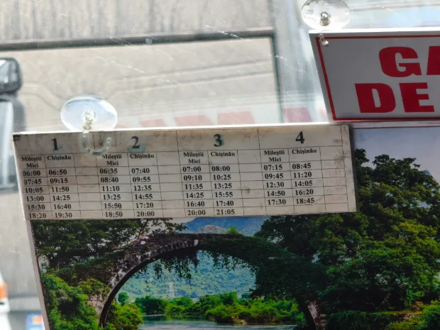 There is a schedule on the bus but may not be official