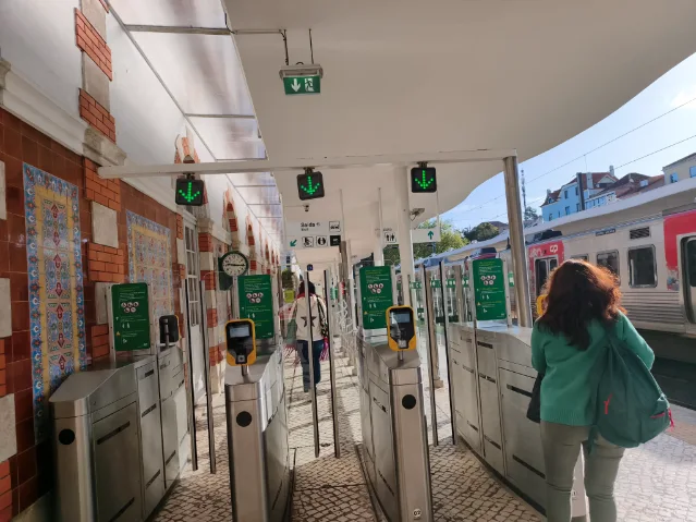 Exit at the green gate at Sintra Train Station