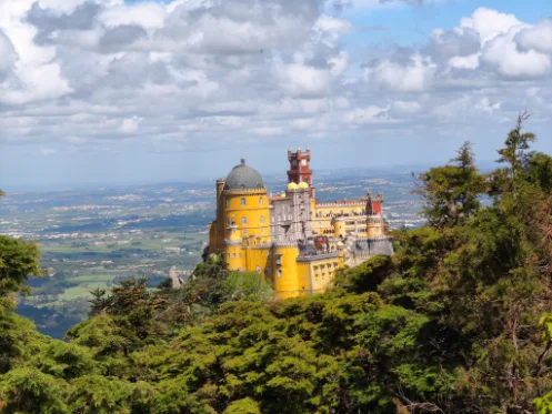 Sintra Pena Palace Distrant View from the High Cross