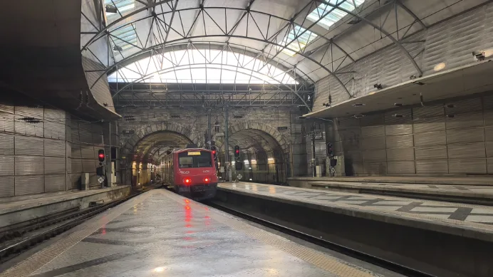 Train platform at Rossio Station Lisbon